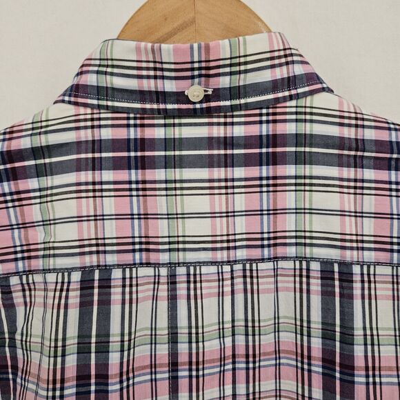Brooks Brothers Button Down Long Sleeve Shirt Men's Size Medium Plaid Pink Blue - Picture 10 of 14